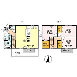 サン・クレスト 3LDKの間取図画像
