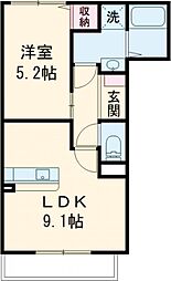 フラワーパラダイス 1LDKの間取図画像