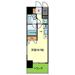 グランド上町 ワンルームの間取図画像