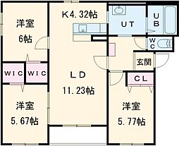 イズム 3LDKの間取図画像