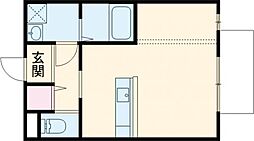 ドミナント ワンルームの間取図画像