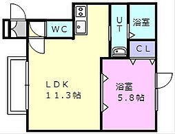 レインボーハウス花園No.36 1LDKの間取図画像