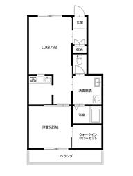 ピース・クレアC棟 1LDKの間取図画像