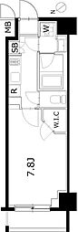 KDXレジデンス豊洲 1Kの間取図画像