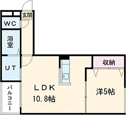 アレグリア千歳 1LDKの間取図画像