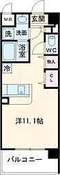 ディアコート・ハナテン 1Kの間取図画像