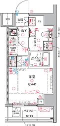 CREVISTA横浜関内 1Kの間取図画像