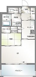 エンクレストベイ天神東 1LDKの間取図画像