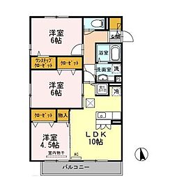 セジュールサンセール 3LDKの間取図画像