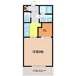 コーポ協和 1DKの間取図画像