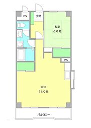 ゼファー銀座 1LDKの間取図画像