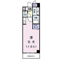 プロフィット牧志 ワンルームの間取図画像