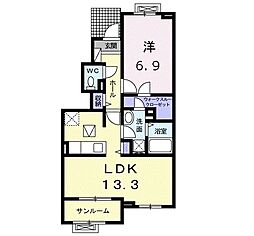 サイド・ステーション 1LDKの間取図画像