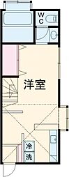 スワローヒルズE ワンルームの間取図画像
