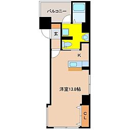 フェリス本町通り ワンルームの間取図画像