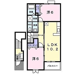 テイクファイブ 2LDKの間取図画像