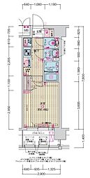 プレサンス森ノ宮THEゲート 1Kの間取図画像