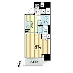 フィットエル仙台一番町 1Kの間取図画像