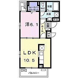 ザ・フォンテーヌ 1LDKの間取図画像