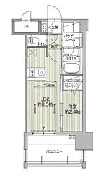 GRANFOREHakataWaterFront 1LDKの間取図画像