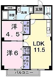 間取図画像 2LDK