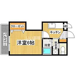 フォレスト・グローブ 1Kの間取図画像