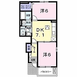 シャトーリオン3A 2DKの間取図画像