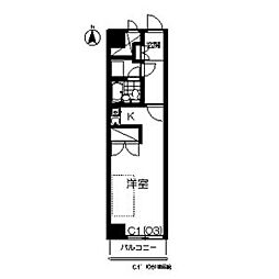 エスパシオ大町 ワンルームの間取図画像