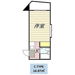 メゾン・ド・ルワージュ ワンルームの間取図画像