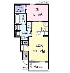 クラルス1 1LDKの間取図画像