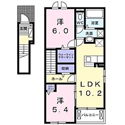 ユーミー 2LDKの間取図画像