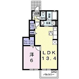 エム・グランツA 1LDKの間取図画像