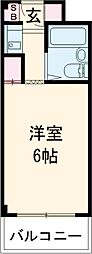 レナジア大東 ワンルームの間取図画像