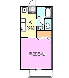 フリーダムA 1Kの間取図画像