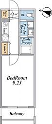 フォレストCK 1Kの間取図画像