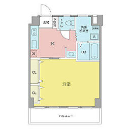 メゾンカフカス 1Kの間取図画像
