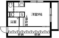 レインボー宇宿 ワンルームの間取図画像