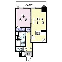 オリヴィエ 1LDKの間取図画像