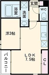 ジースマートコモド 1LDKの間取図画像