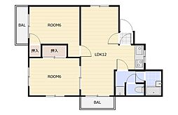 ファーマランドF2 2LDKの間取図画像