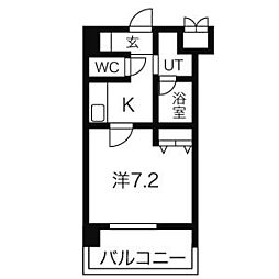 アーデン上社 1Kの間取図画像