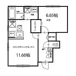 SquareVilla白楽町 1LDKの間取図画像