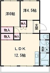ぼたん 2LDKの間取図画像