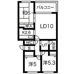 旭ケ丘ガーデンヒルズ 3LDKの間取図画像
