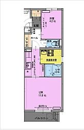 ラフィーナパレス東宮崎 1LDKの間取図画像