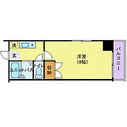 サンビューティ春日町 1Kの間取図画像