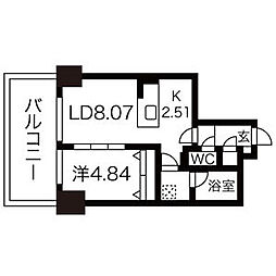 MODENAFINEST 1LDKの間取図画像