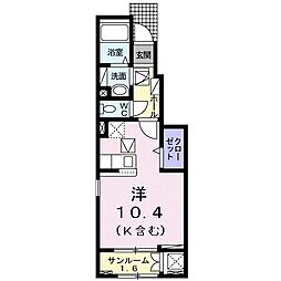 Liberty東辻 ワンルームの間取図画像