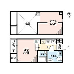 サクセス若江東町 1Kの間取図画像