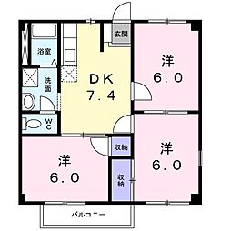 シェランジュ 3DKの間取図画像